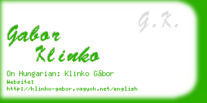 gabor klinko business card